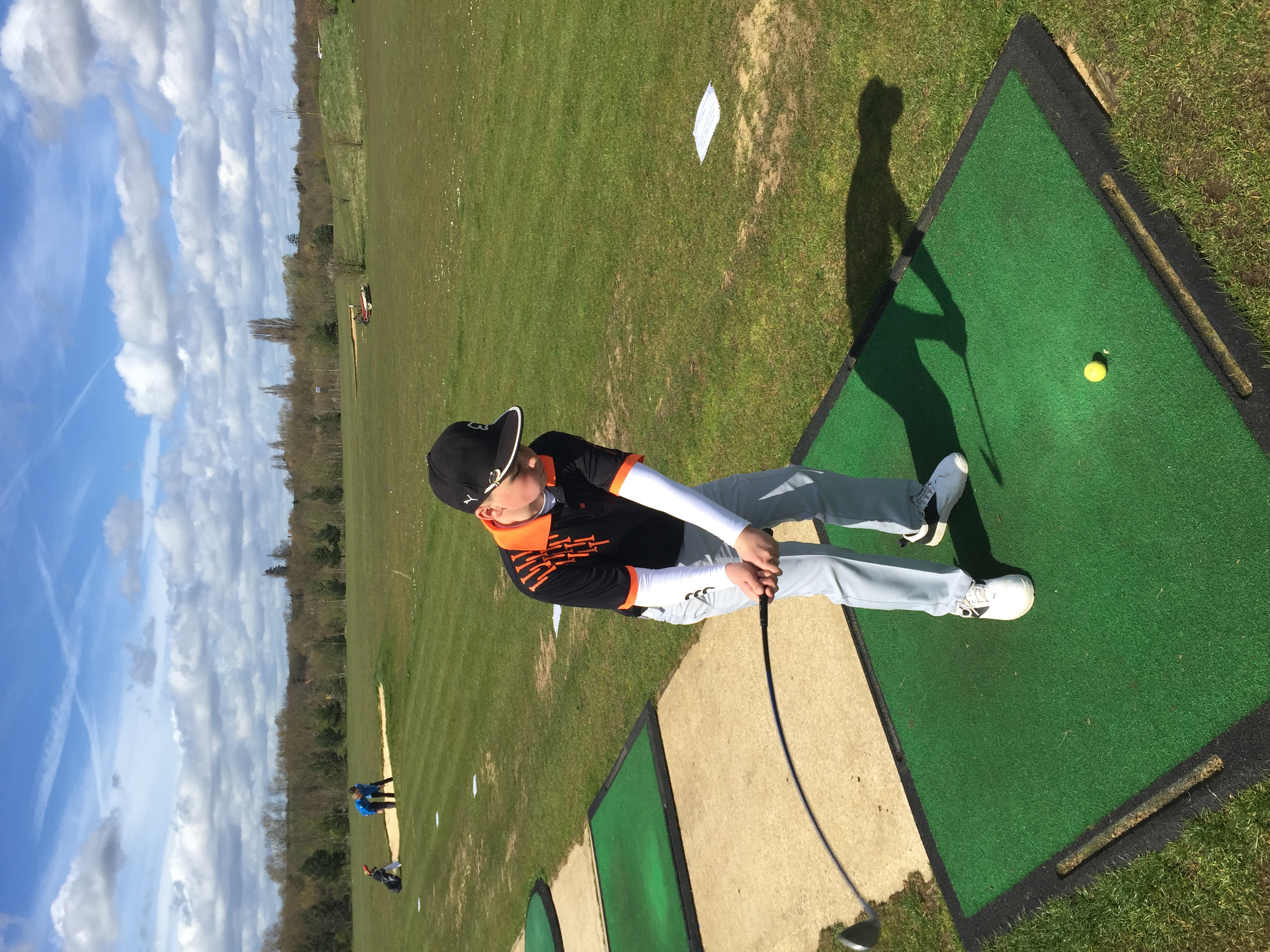 Harry on the golf range