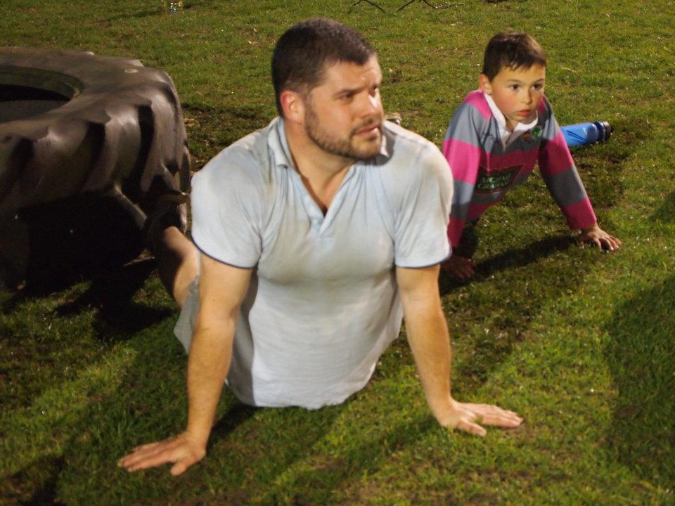 Young Harry training