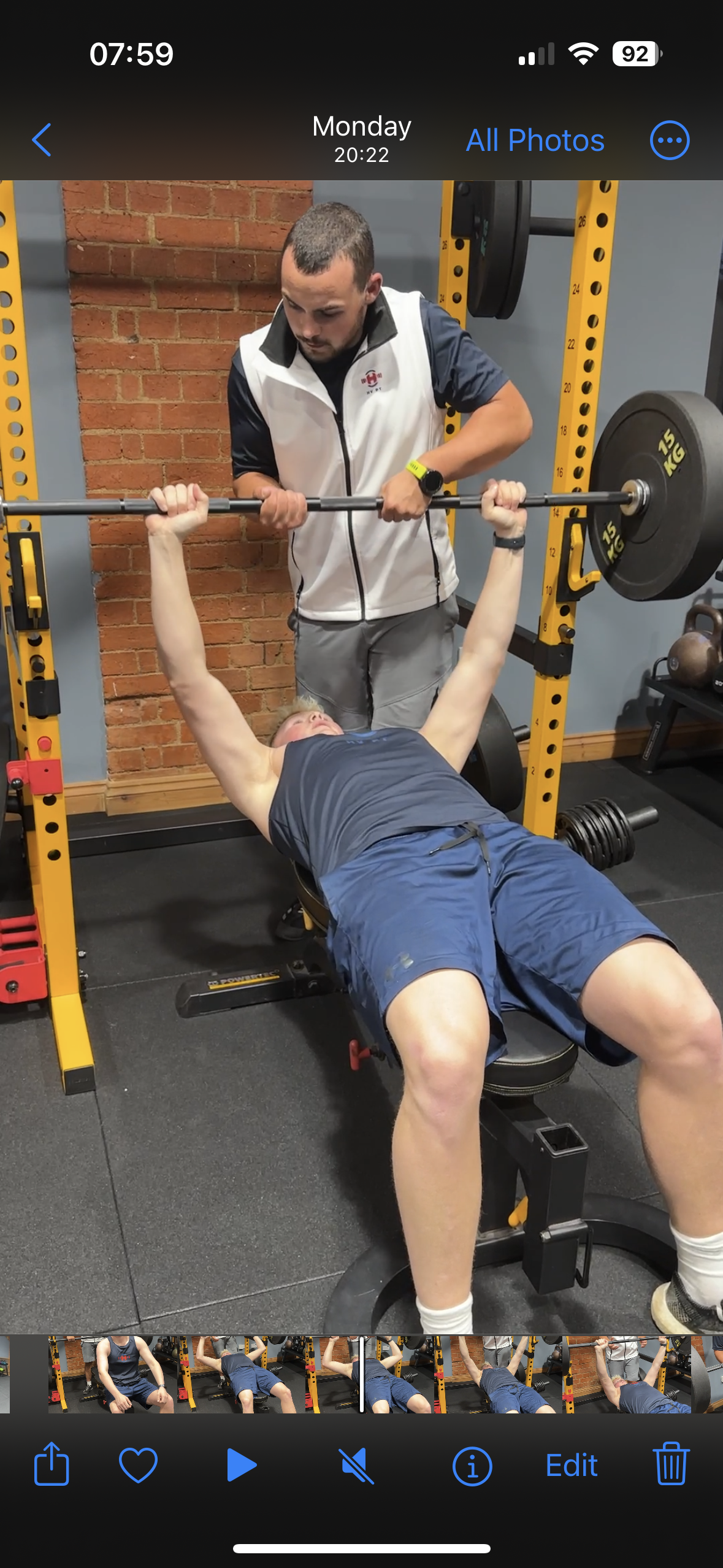 Bench press coaching technique