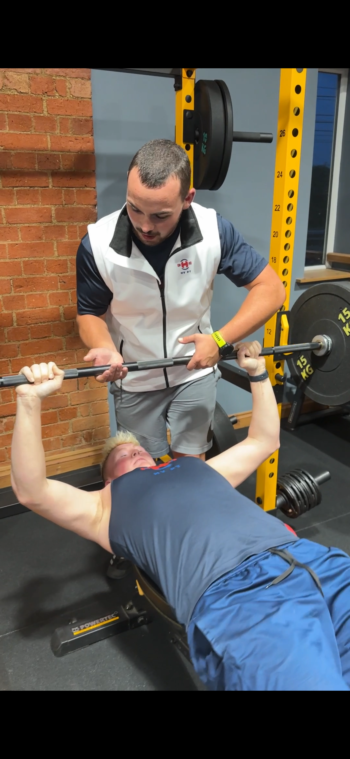Harry coaching bench press technique