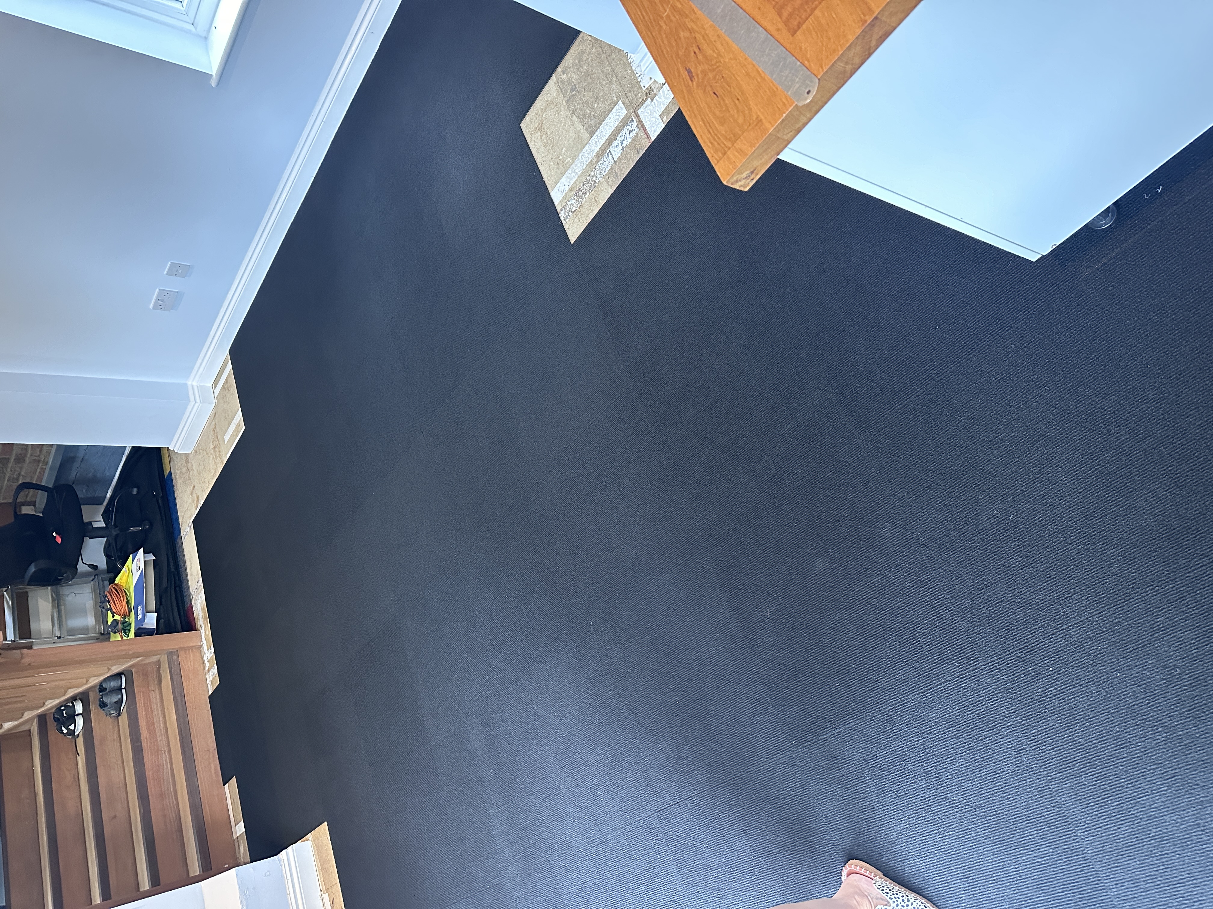 Reception floor going down