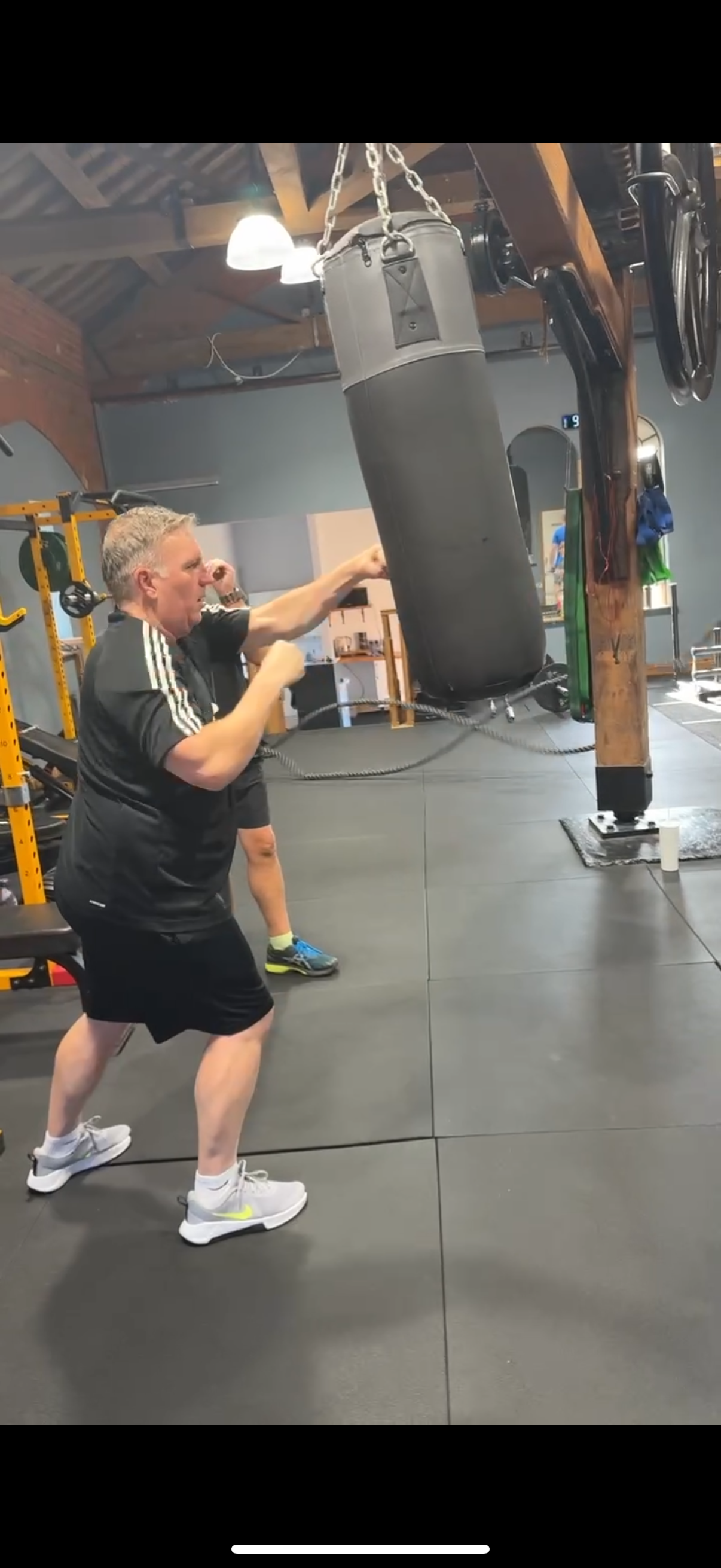 Boxing bag cardio session