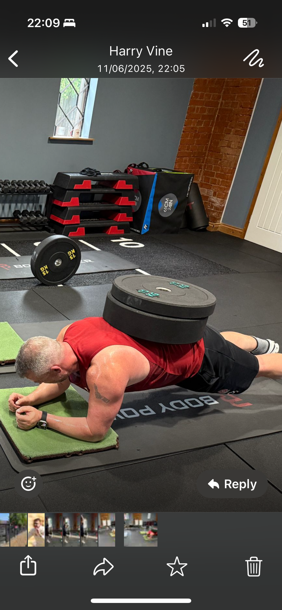 Weighted plank